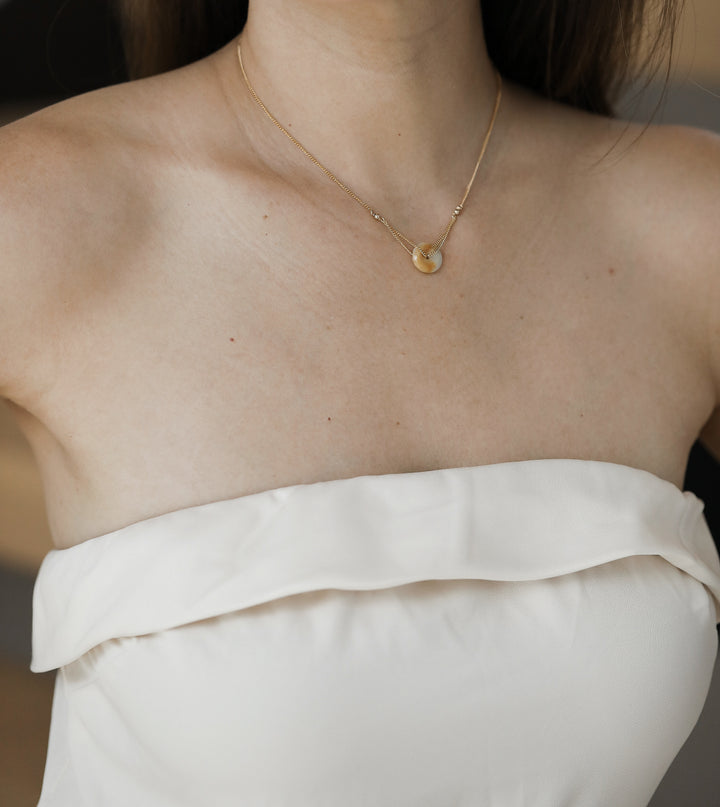 Honey Jade Sai Jadeite Wrap Necklace