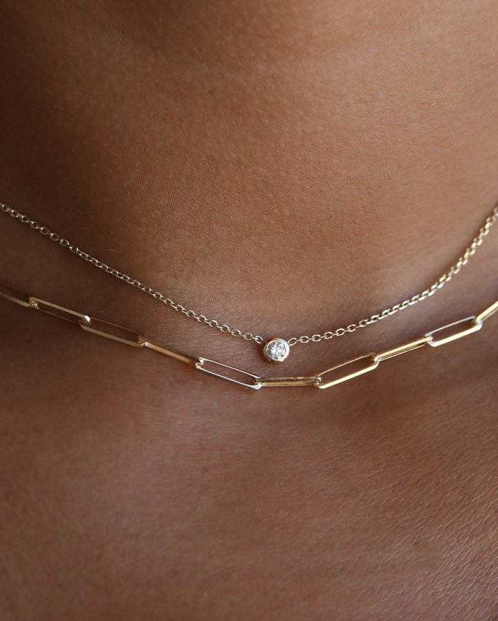 Diamond Bezel Necklace