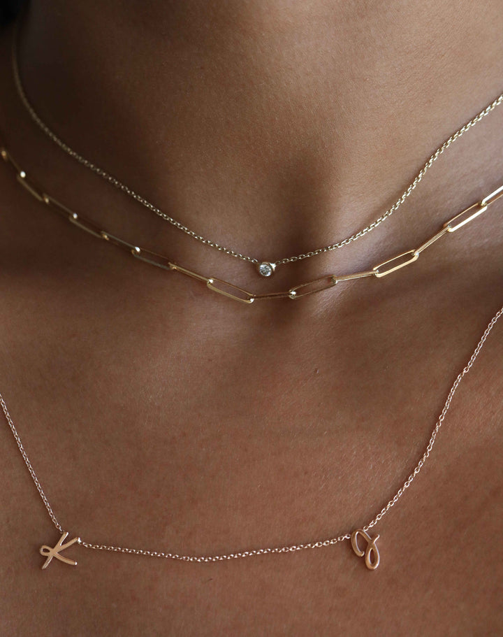 Diamond Bezel Necklace