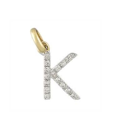 Large Custom Diamond Initial Charm (Add On)