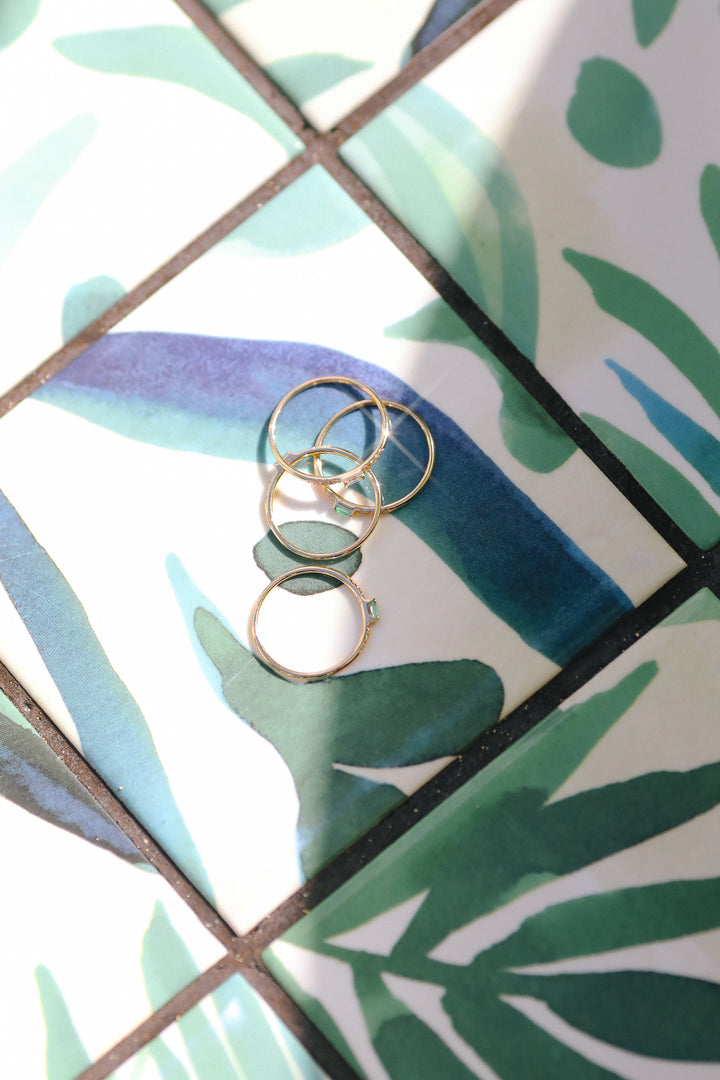Baguette Ring- Emerald/Diamonds or all Diamond