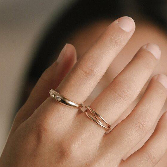 Ying Chi Baguette Diamond Dome Ring
