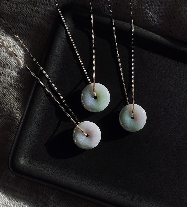 Lavender and Green Ombre Jadeite Necklace