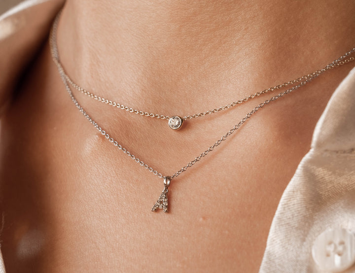 Diamond Bezel Necklace
