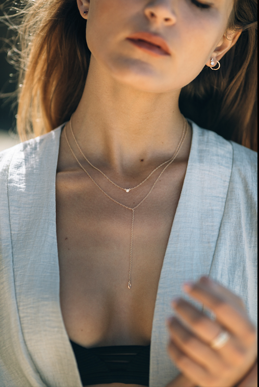 Diamond Bezel Necklace