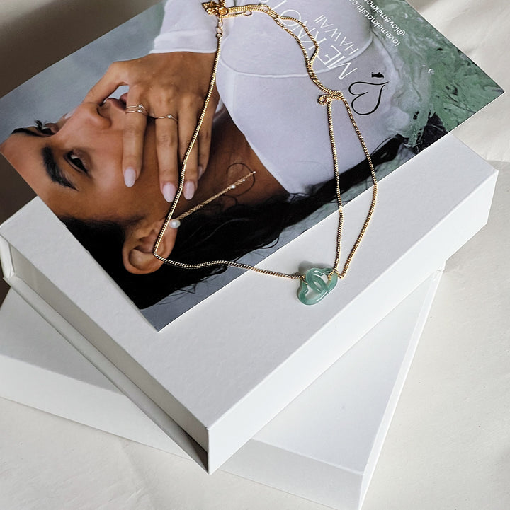 Forever Link Jade Heart Necklace