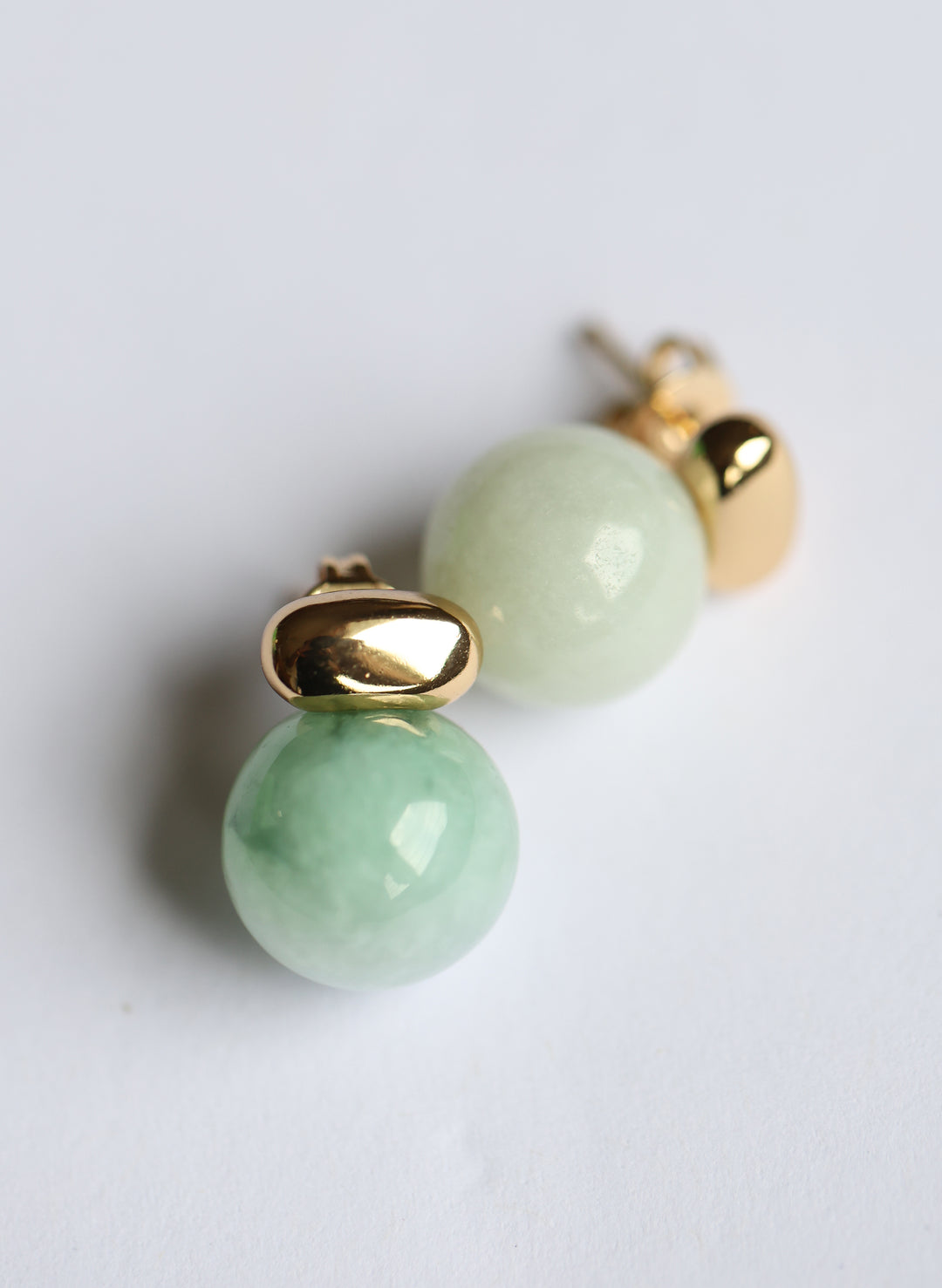 Sphere Jade Studs