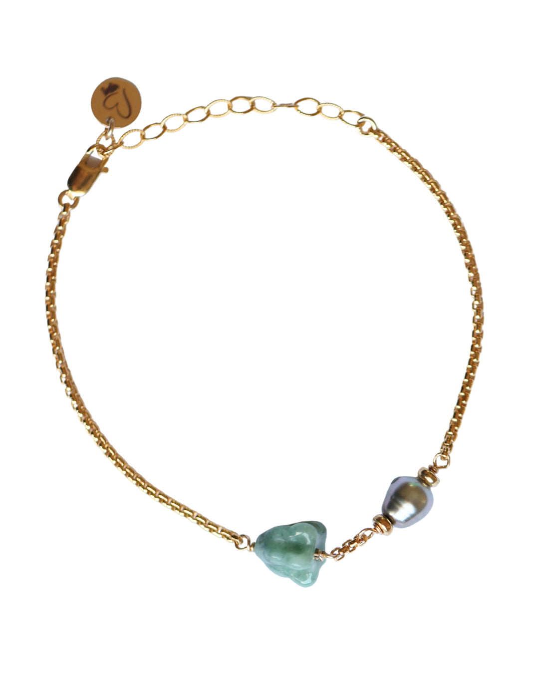 Pua Jade Keshi Bracelet (Green Puakalauna)