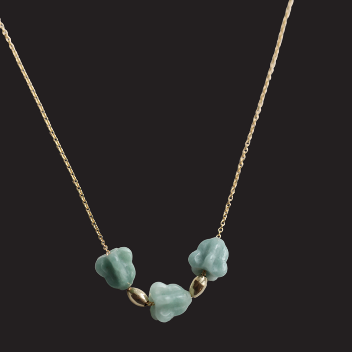 Mini Puaka Launu Triple Jade Necklace