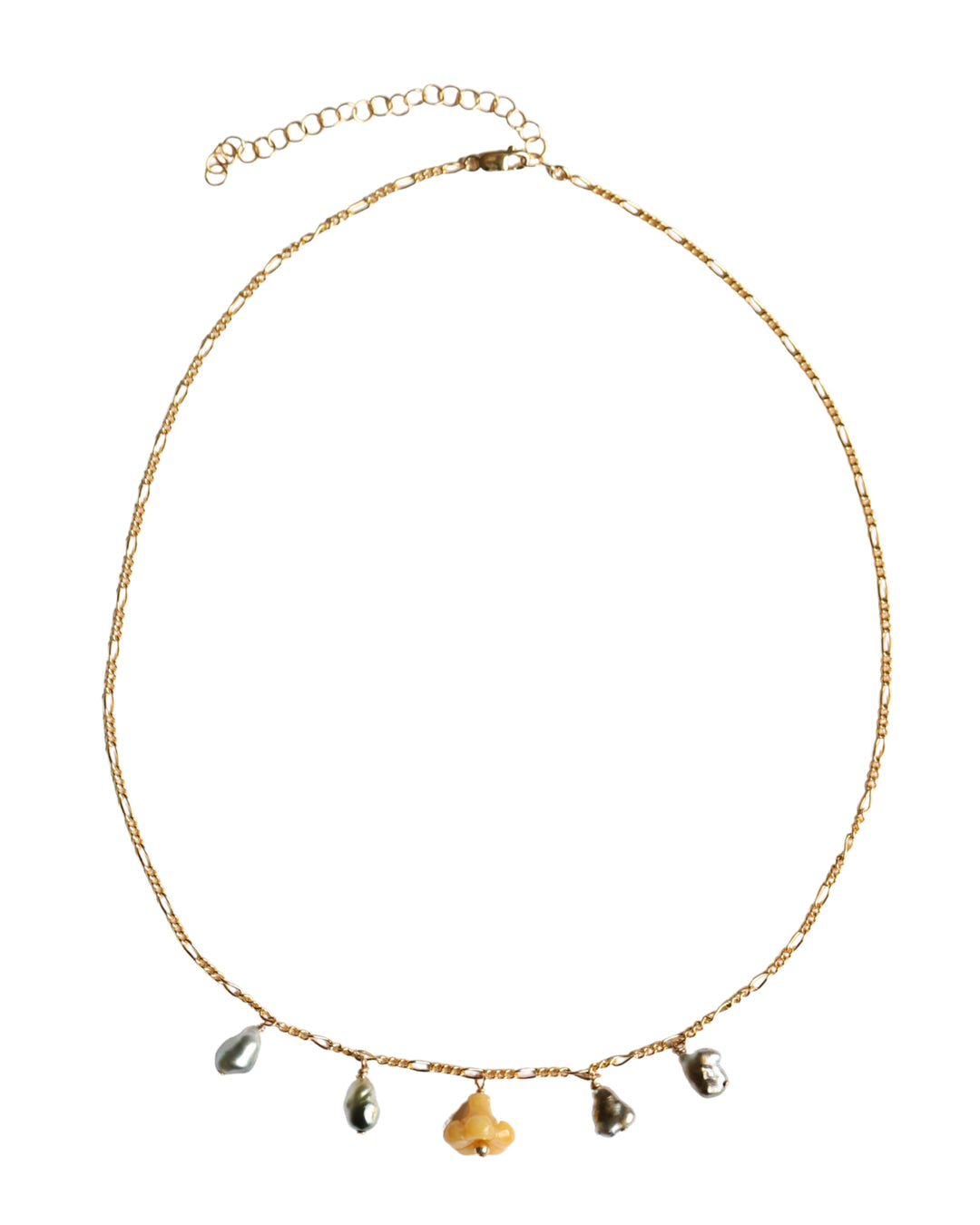 Pua Jade Keshi Shipwreck Necklace (Honey Puakenikeni)