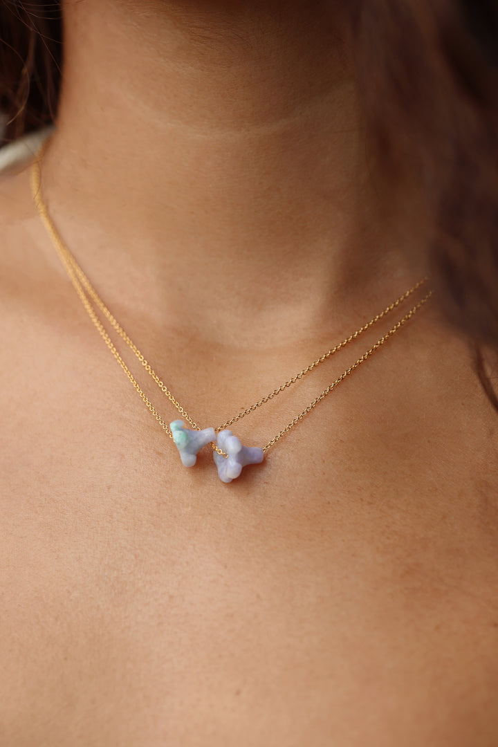 Mini Puakenikeni Jade Classic Necklace