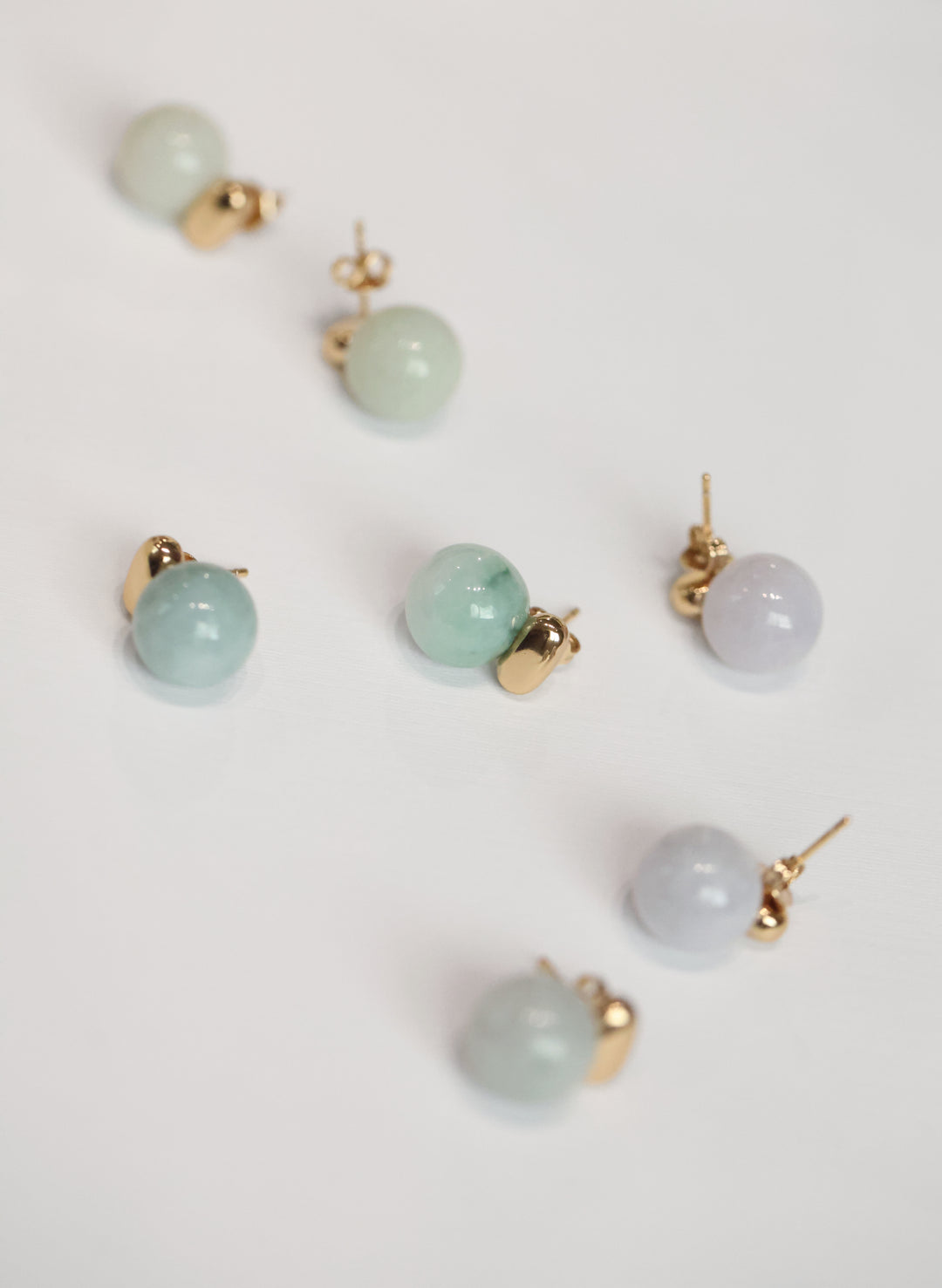 Sphere Jade Studs