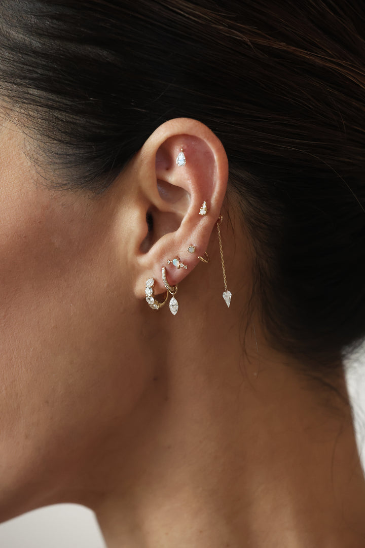 Invisible Pear Floating Diamond Flatback (A10)