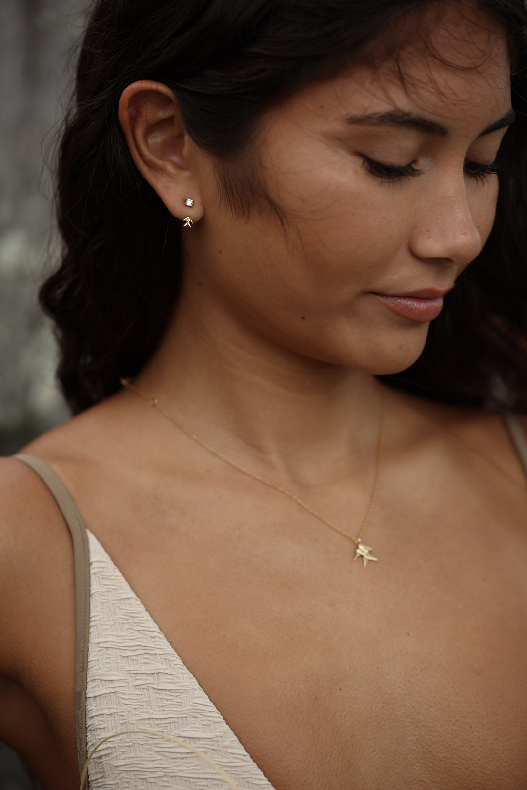 Weave Fish Ear Jacket Earring