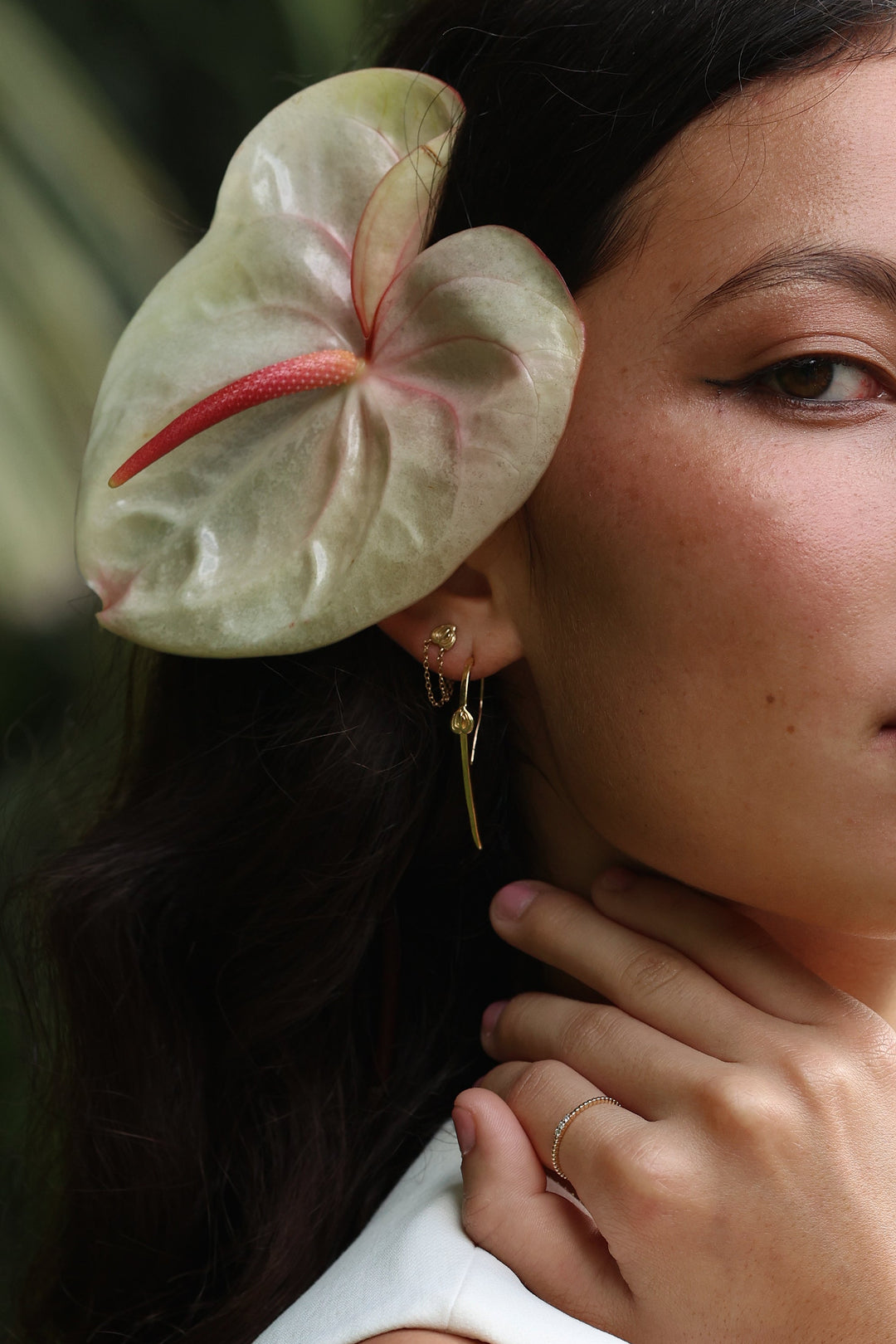 Anthurium Chain Studs