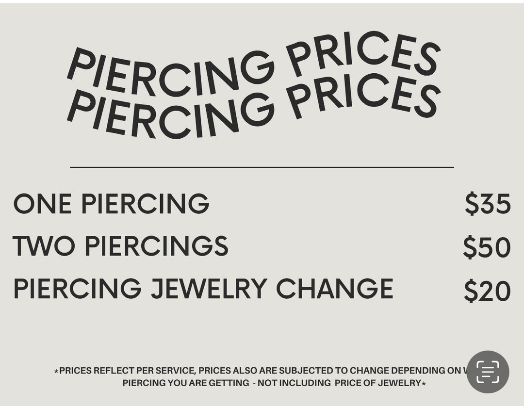 Piercing Fee