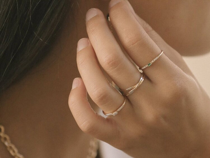 Baguette Ring- Emerald/Diamonds or all Diamond