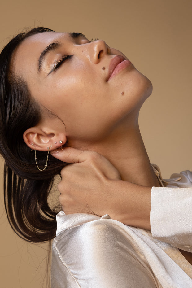 14K Diamonds Chain Earring Attachment