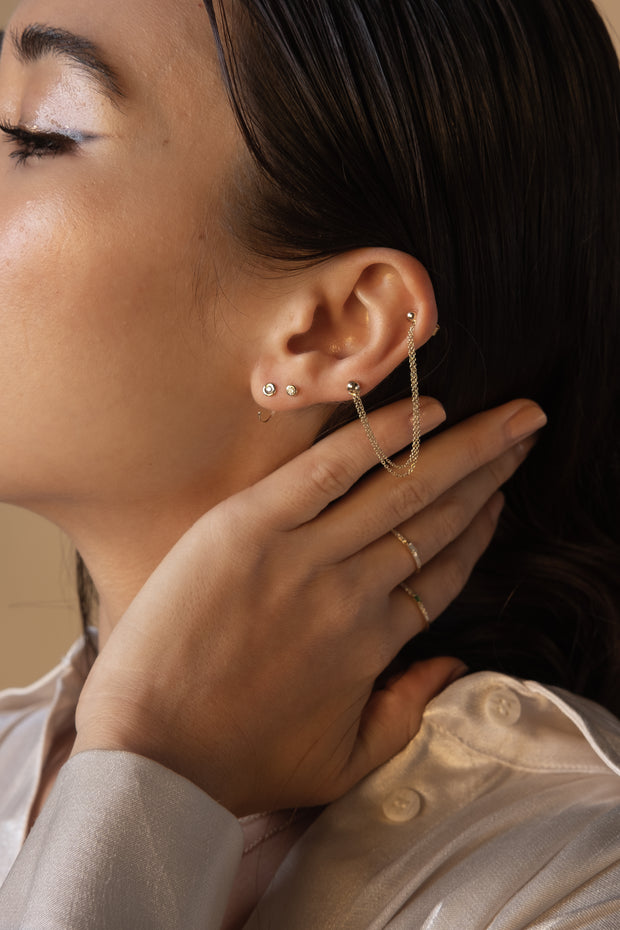 14K Double Chain Earring Attachment