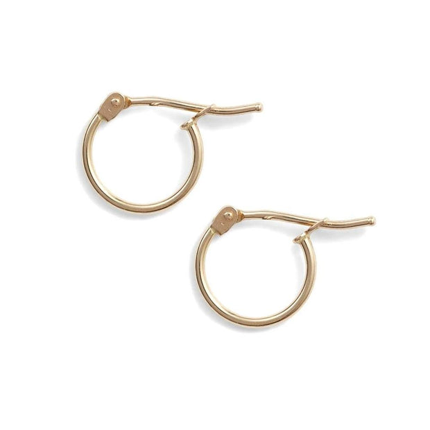 14K Solid Gold Mini Hoops