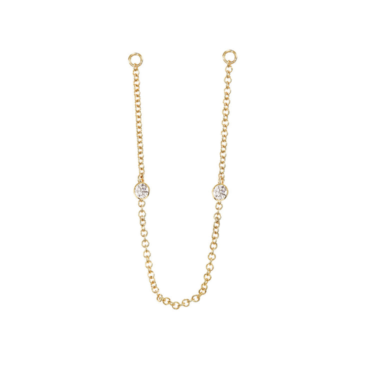 14K Diamonds Chain Earring Attachment