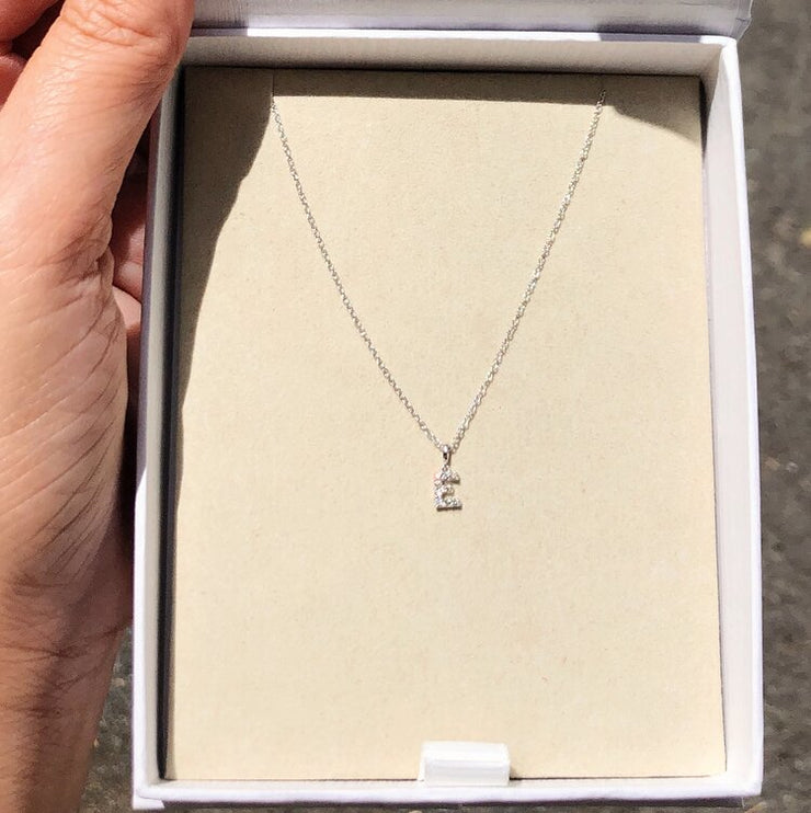 Mini Custom Diamond Initial Necklace