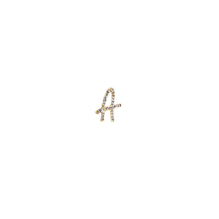 Diamond initial- add on for personalized jewelry