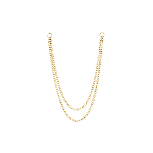 14K Double Chain Earring Attachment