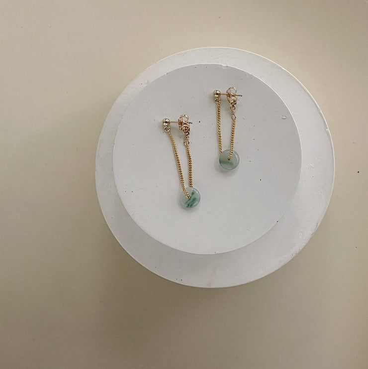 Jadeite Chain Earrings